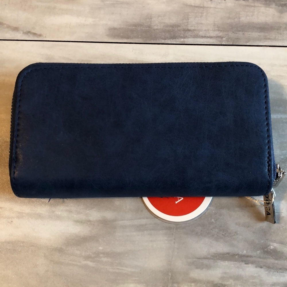 Metallic design Wallet from Greece navy silver - Picture 2 of 7